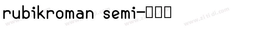 rubikroman semi字体转换